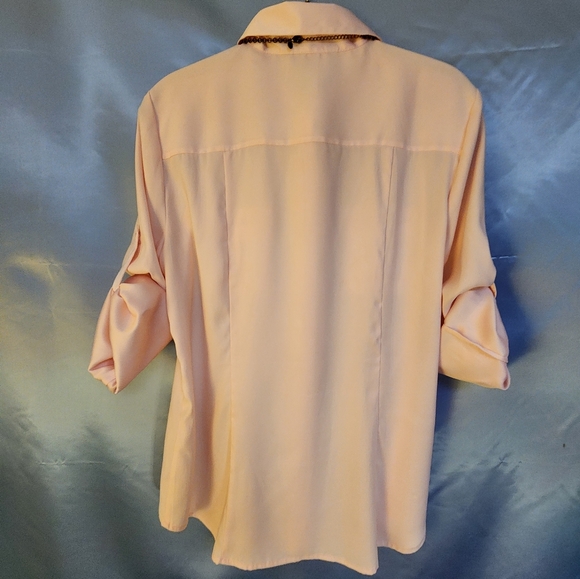 EUC WHBM long sleeve blouse light pink Size 6 💕 - Picture 11 of 13